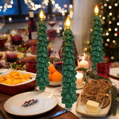 Luminary LED Paraffin Candle Battery Operated Flame Christmas Tree Decorative Light for Holiday Birthday Party Home Outdoor