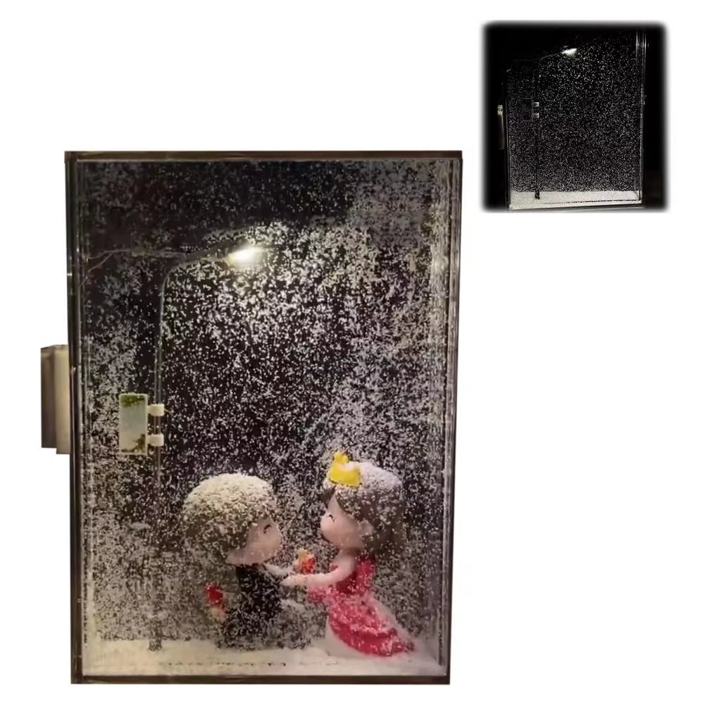 Snow Scene Night Light Energy Saving Snowy Night Street Lamp Decoration Indoor Snowflake Christmas Lights Gift