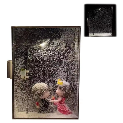 Snow Scene Night Light Energy Saving Snowy Night Street Lamp Decoration Indoor Snowflake Christmas Lights Gift