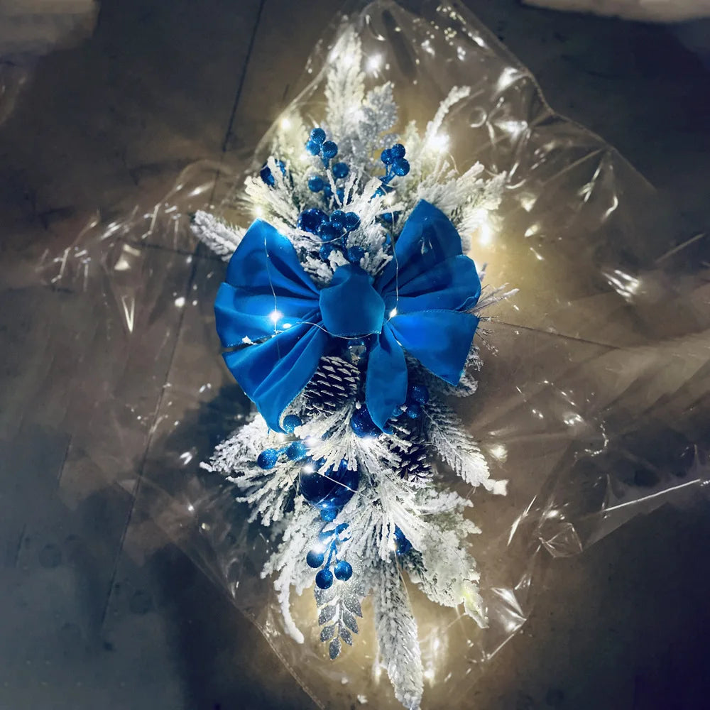 Beautiful Christmas Stair Decoration Hanging Scene Layout Christmas Wreath Home Decoration