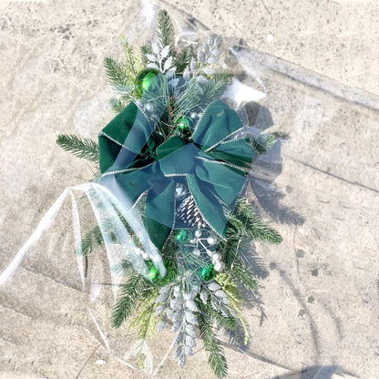 Beautiful Christmas Stair Decoration Hanging Scene Layout Christmas Wreath Home Decoration