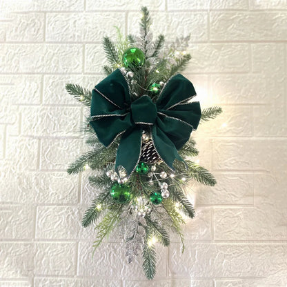 Beautiful Christmas Stair Decoration Hanging Scene Layout Christmas Wreath Home Decoration