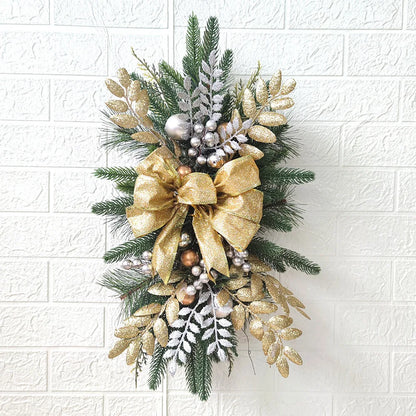 Beautiful Christmas Stair Decoration Hanging Scene Layout Christmas Wreath Home Decoration