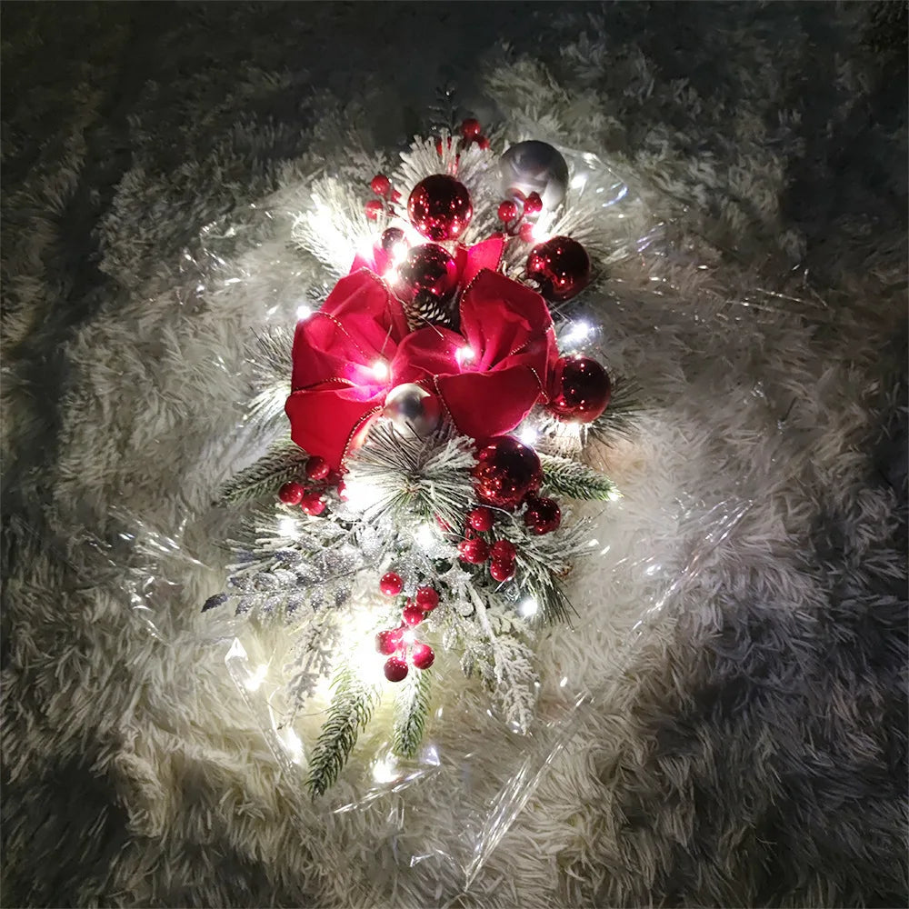 Beautiful Christmas Stair Decoration Hanging Scene Layout Christmas Wreath Home Decoration