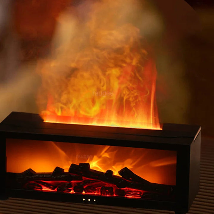 Air Humidifier Essential Oils Humidifiers Home Aroma Humidifier Flame Automatic Fragrance Diffuser with LED Light Remote Control