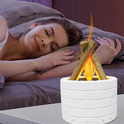 BABZ Simulation Flame Diffuser Campfire Humidifier Diffuser Fragrance Office Home Flame Humidifier Aromatherapy Machine