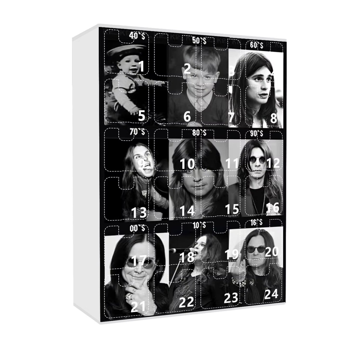 Chritmas Advent Calendar Cool Rock Decorations Rocking Countdown Calendar Xmas Tree Hanging Pendant Ornament Kids Chritmas Gifts