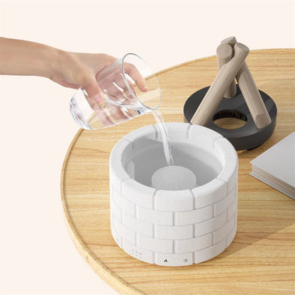 BABZ Simulation Flame Diffuser Campfire Humidifier Diffuser Fragrance Office Home Flame Humidifier Aromatherapy Machine