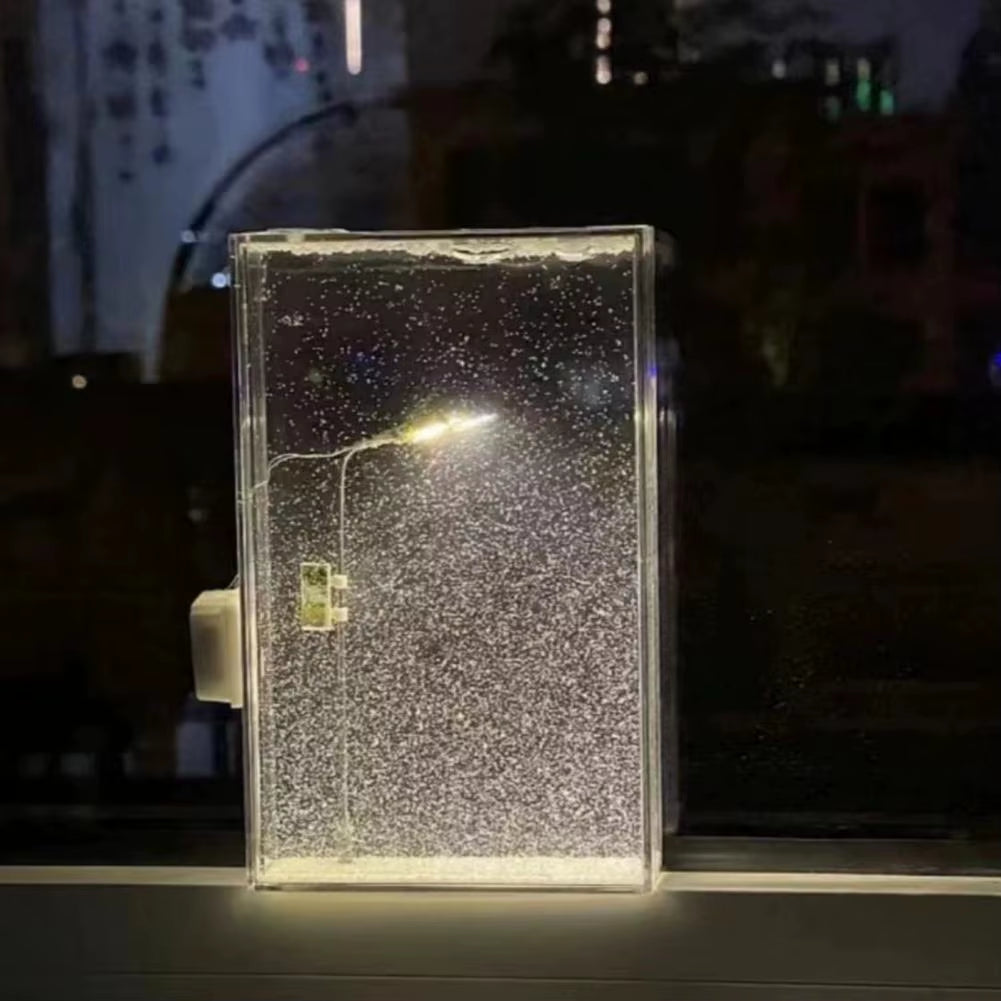 Snow Scene Night Light Energy Saving Snowy Night Street Lamp Decoration Indoor Snowflake Christmas Lights Gift