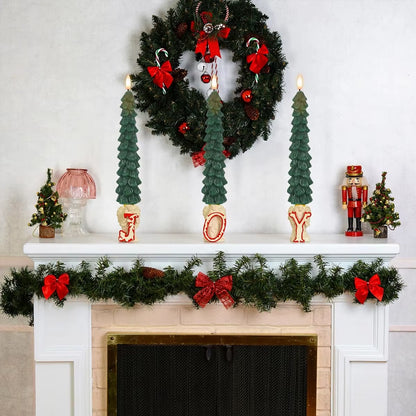 Luminary LED Paraffin Candle Battery Operated Flame Christmas Tree Decorative Light for Holiday Birthday Party Home Outdoor